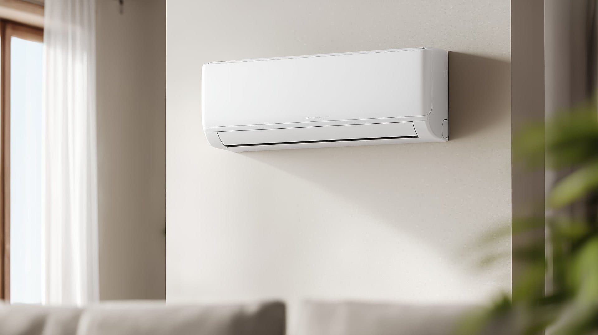 Ilmalämpöpumpun ulkoyksikkö asennettuna talon seinään – moderni lämmitysratkaisu